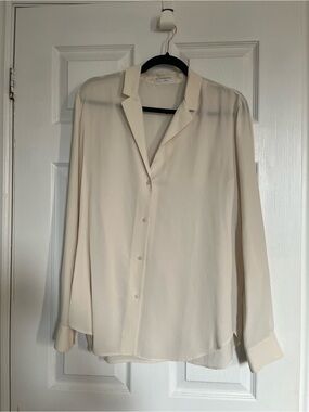 Wilfred Cream Button-Down Blouse